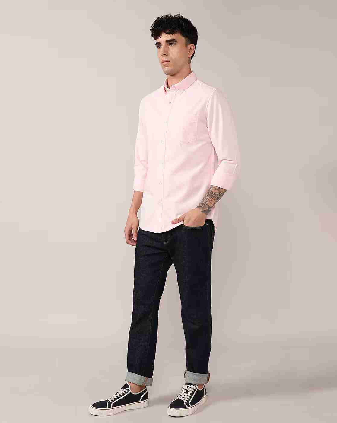 Lee Cooper | Men Regular Fit Shirt with Patch Pocket|5