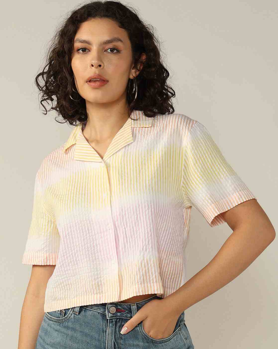 Lee Cooper | Women Striped Regular Fit Shirt|1