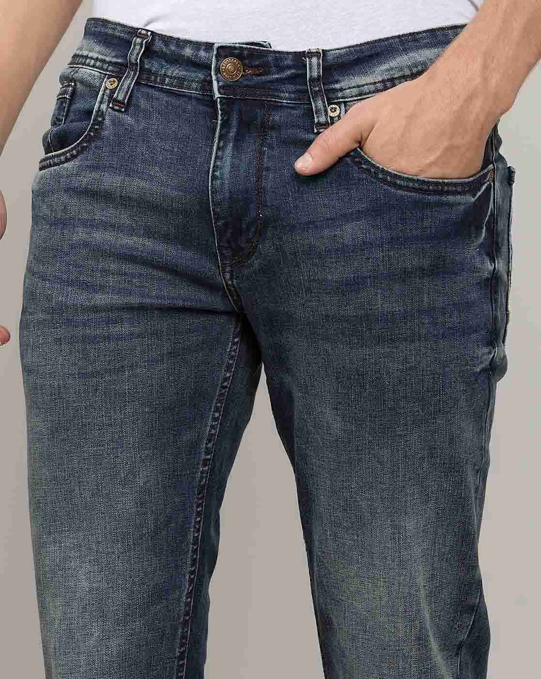 Lee Cooper | Men Mid-Wash Slim Fit Jeans|4