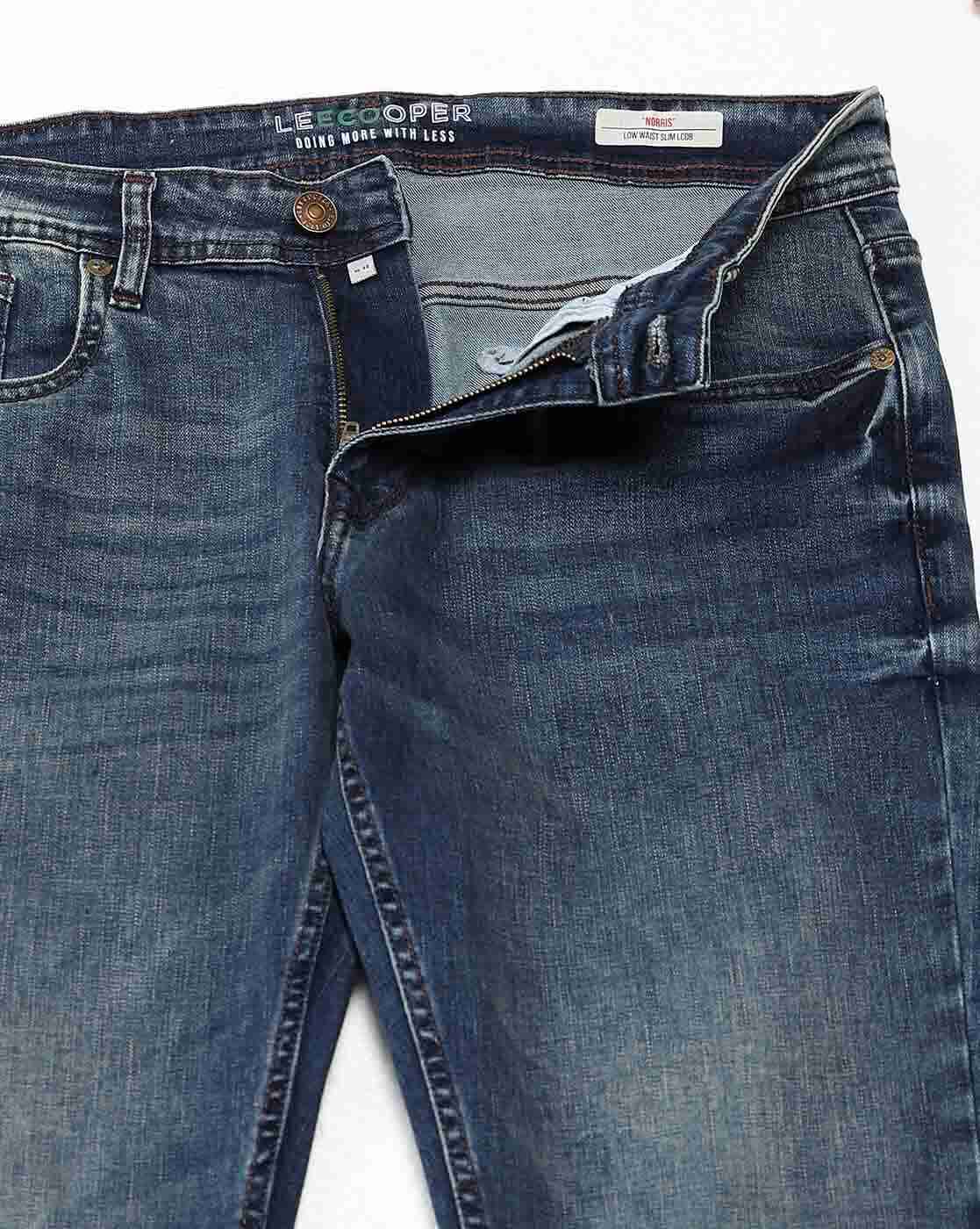 Lee Cooper | Men Mid-Wash Slim Fit Jeans|5