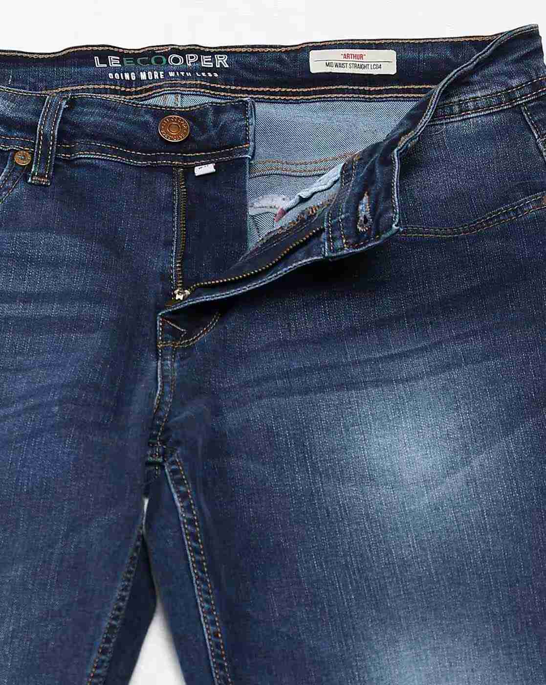 Lee Cooper | Men Mid-Wash Straight Jeans|5