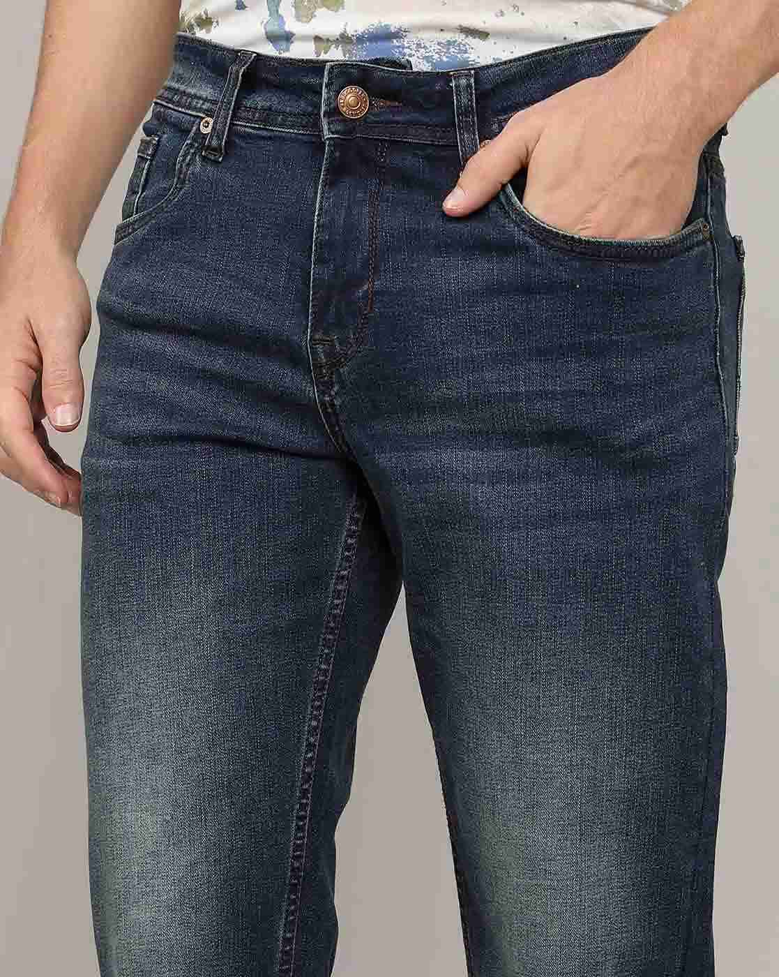 Lee Cooper | Men Mid-Wash Straight Jeans|4