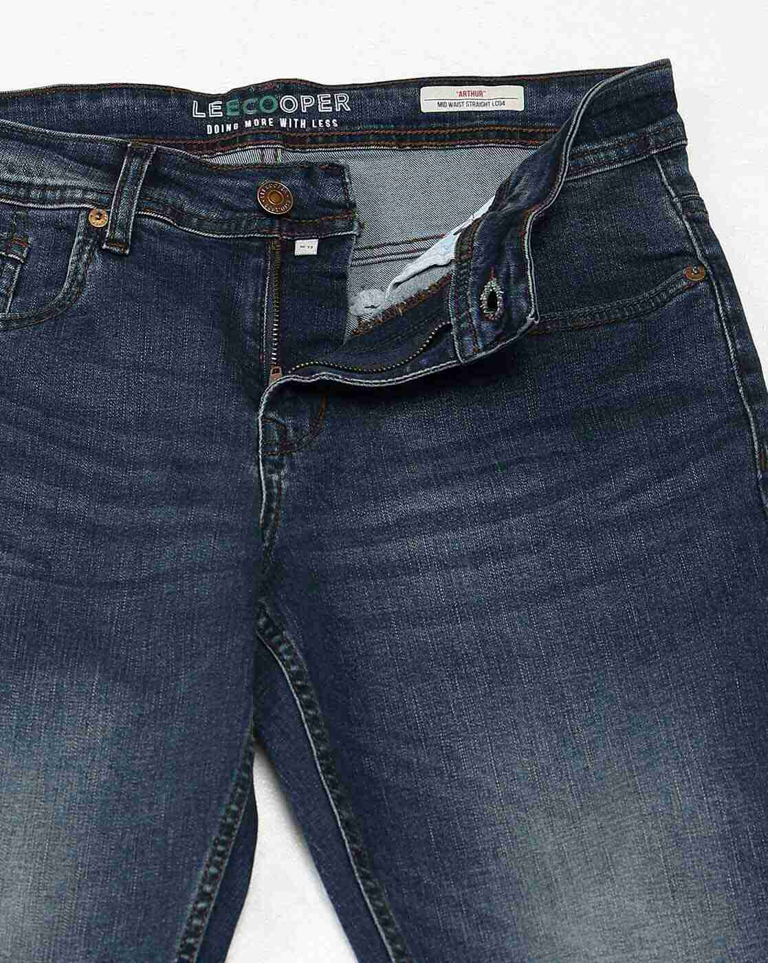 Lee Cooper | Men Mid-Wash Straight Jeans|5