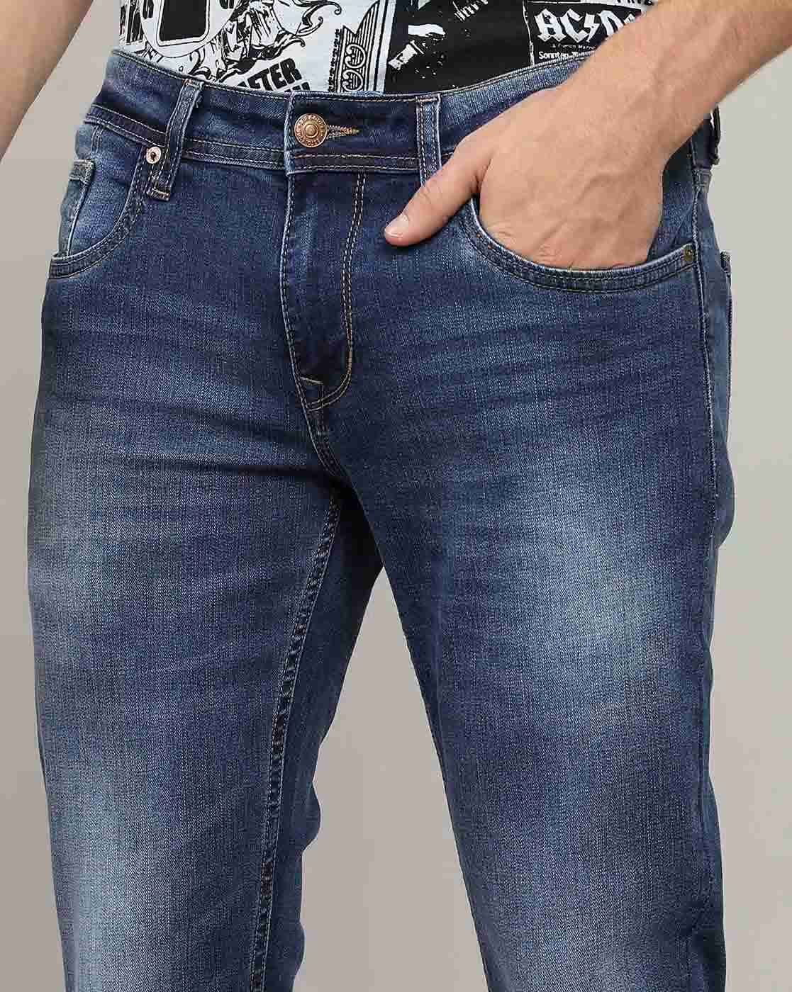 Lee Cooper | Men Lightly Washed Slim Fit Jeans|4