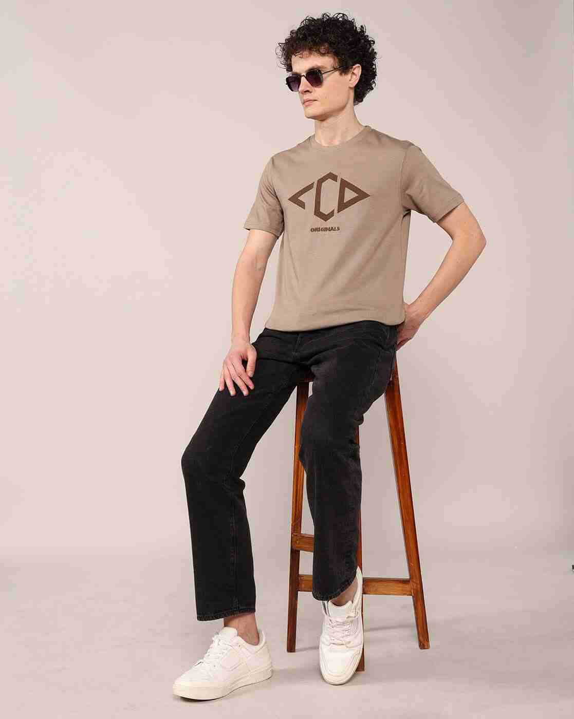 Lee Cooper | Men Logo Print Regular Fit Crew-Neck T-Shirt|4