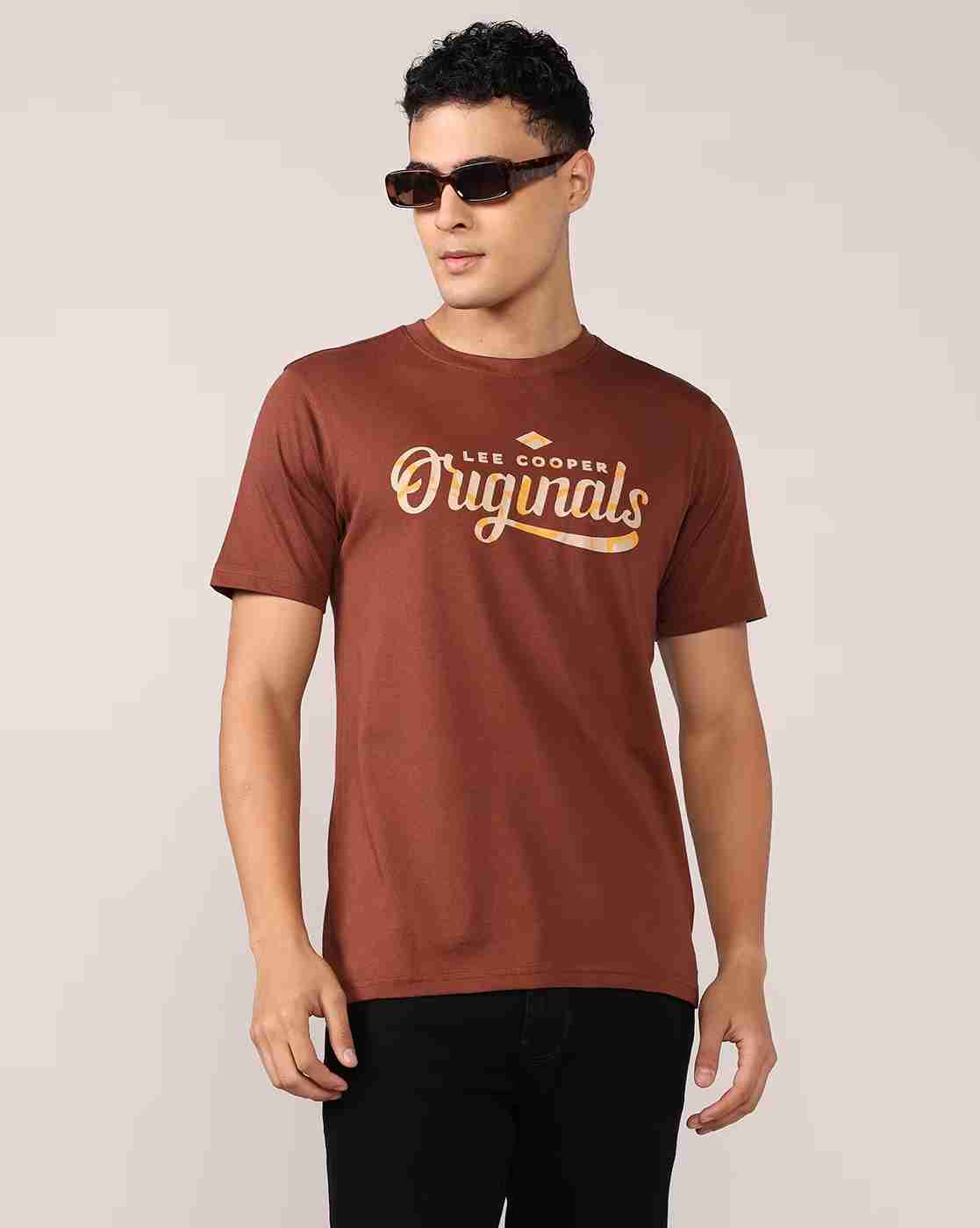 Lee Cooper | Men Logo Print Regular Fit Crew-Neck T-Shirt|0