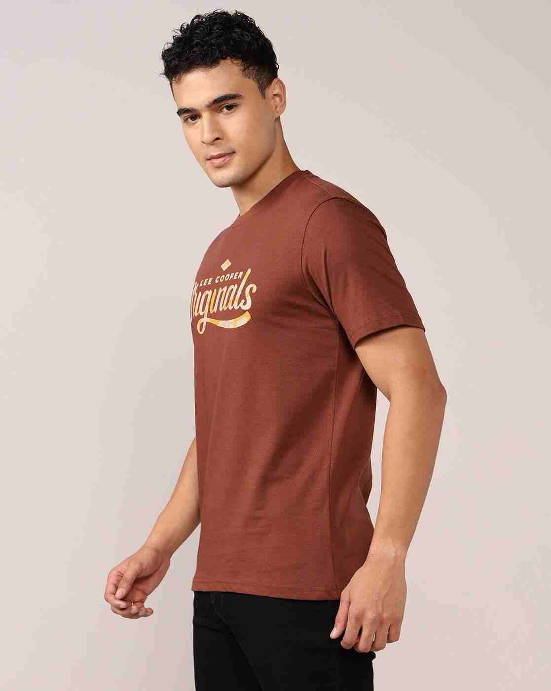 Lee Cooper | Men Logo Print Regular Fit Crew-Neck T-Shirt|2
