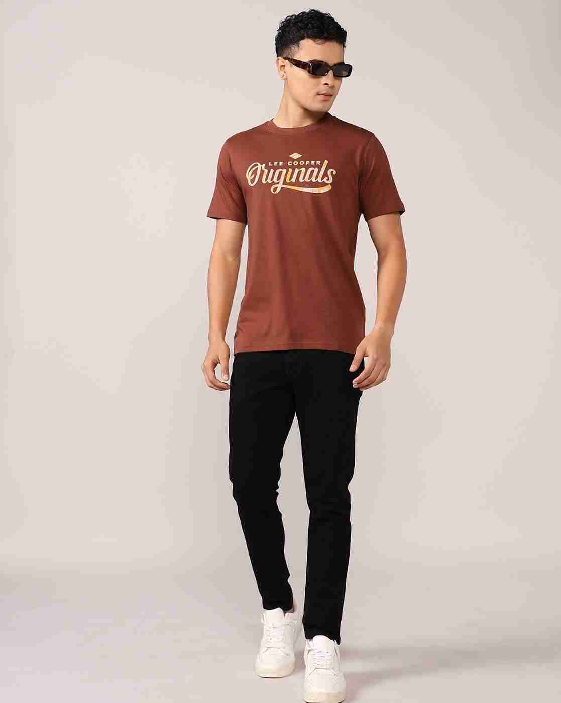 Lee Cooper | Men Logo Print Regular Fit Crew-Neck T-Shirt|4