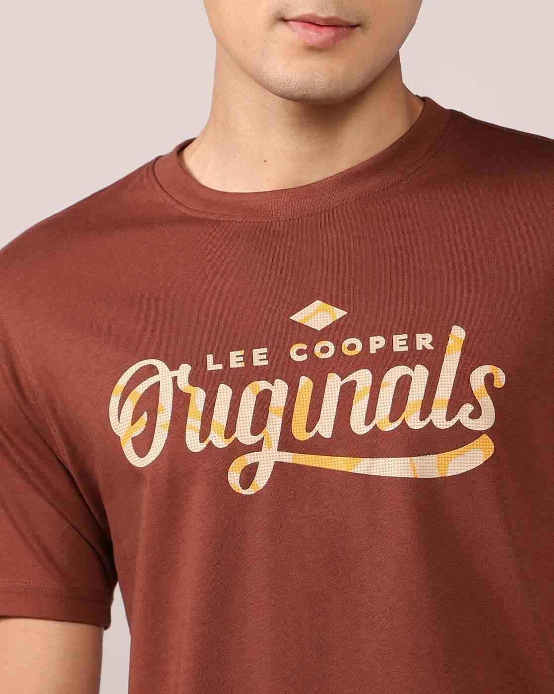 Lee Cooper | Men Logo Print Regular Fit Crew-Neck T-Shirt|5