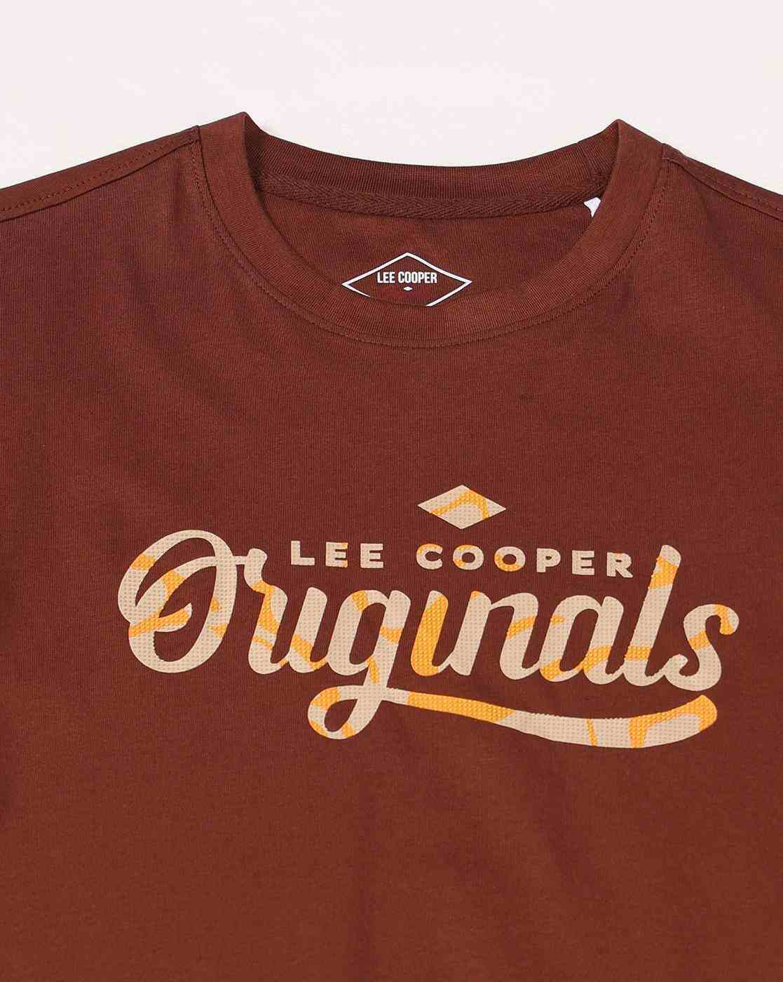 Lee Cooper | Men Logo Print Regular Fit Crew-Neck T-Shirt|6