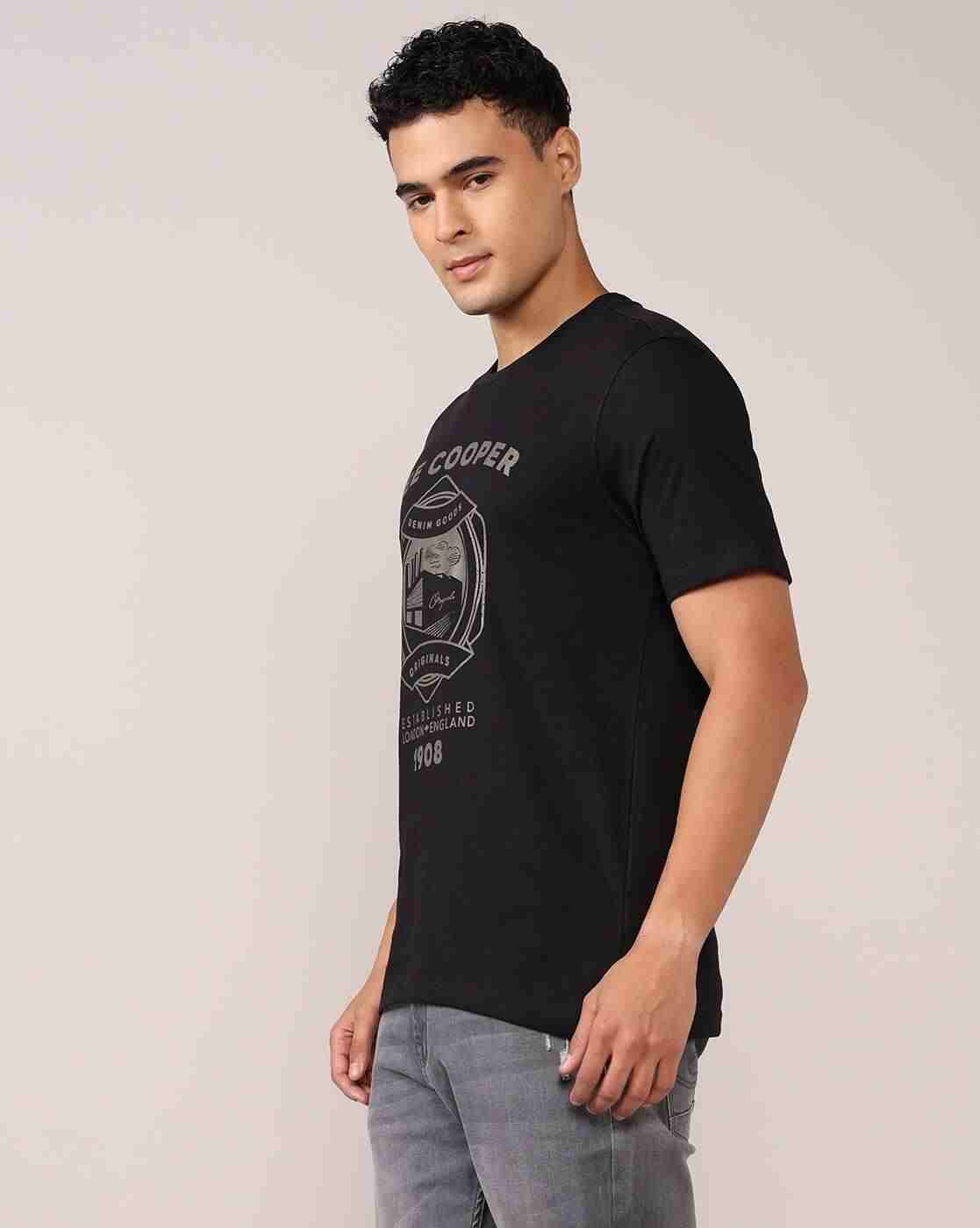 Lee Cooper | Men Logo Print Regular Fit Crew-Neck T-Shirt|0