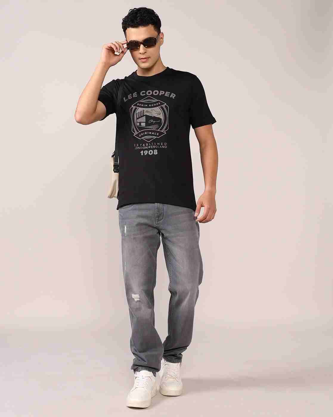 Lee Cooper | Men Logo Print Regular Fit Crew-Neck T-Shirt|1