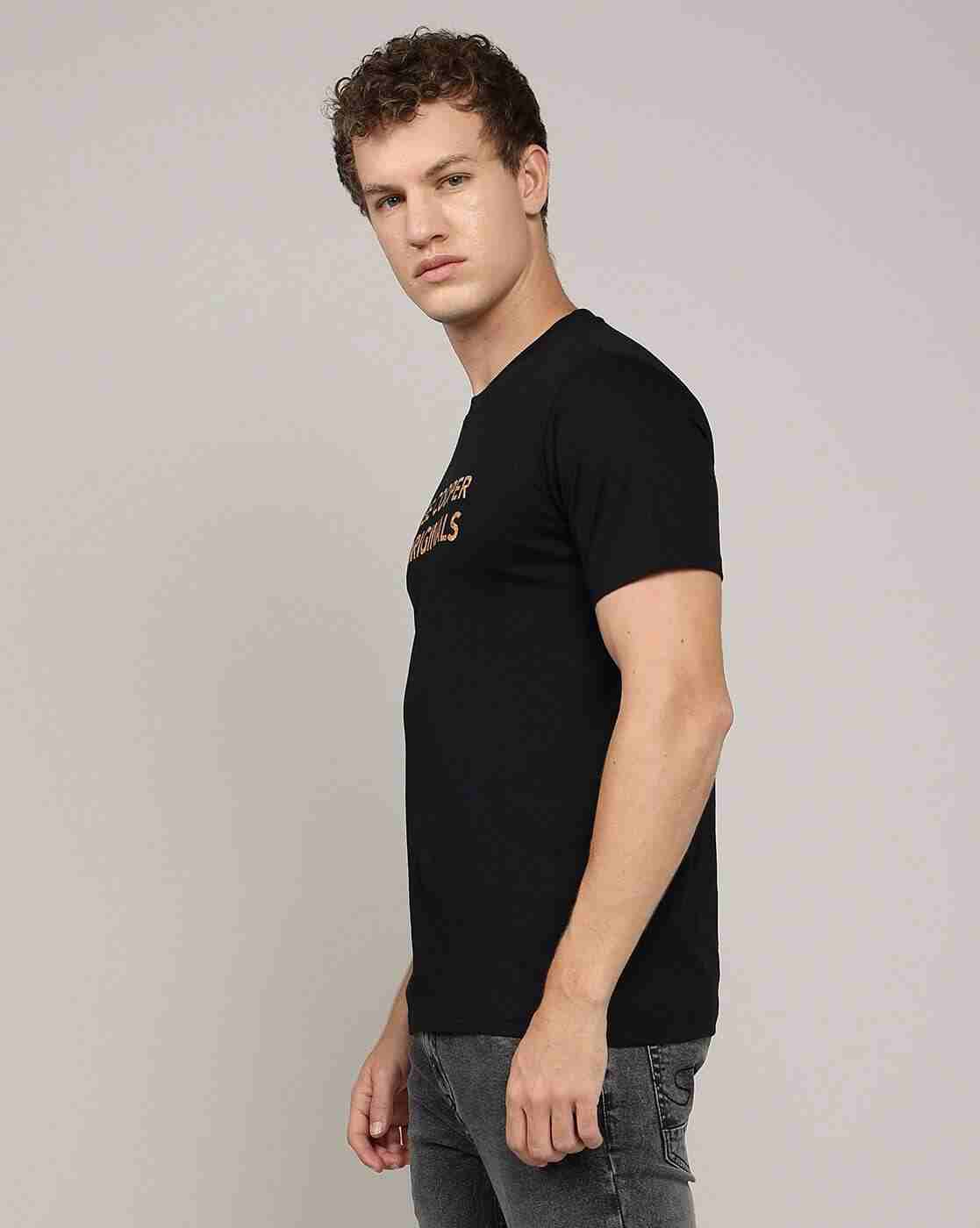 Lee Cooper | Men Brand Print Regular Fit Crew-Neck T-Shirt|1