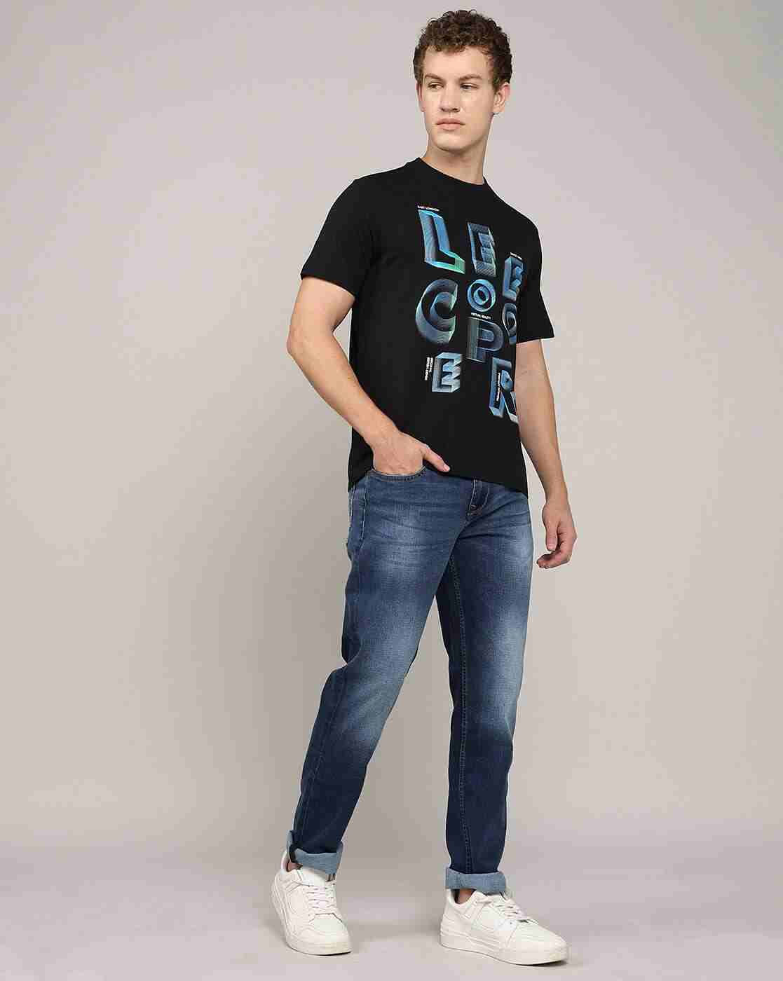 Lee Cooper | Men Logo Print Regular Fit Crew-Neck T-Shirt|4