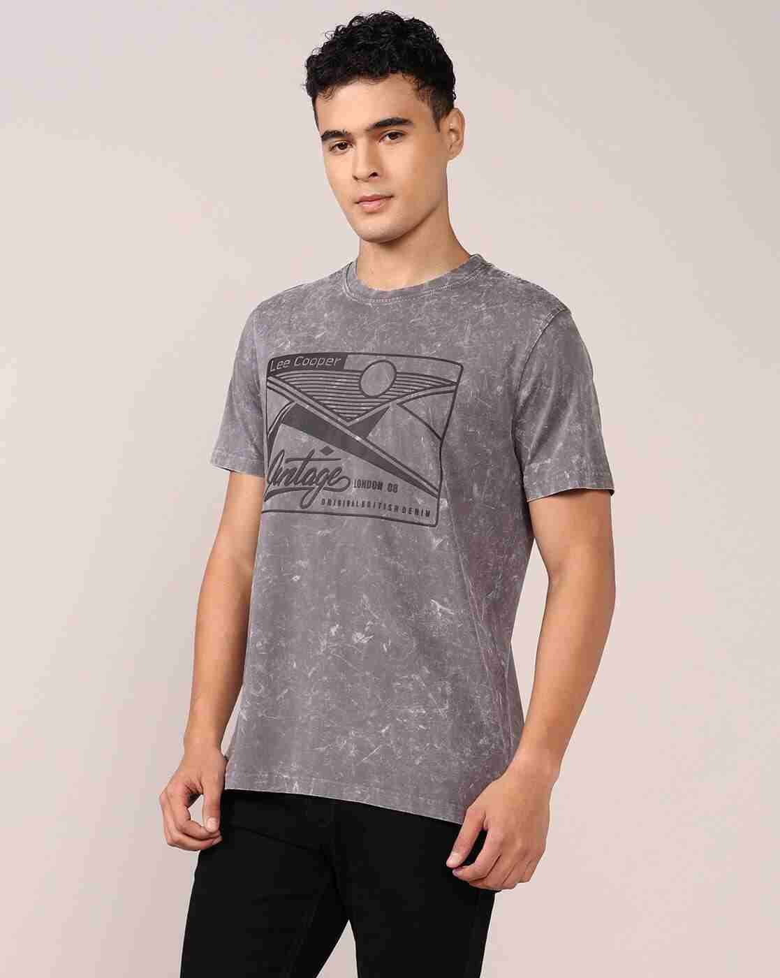 Lee Cooper | Men Graphic Print Relaxed Fit Crew-Neck T-Shirt|1