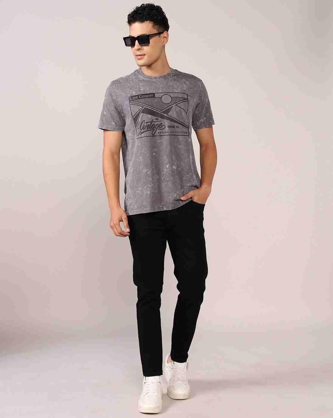 Lee Cooper | Men Graphic Print Relaxed Fit Crew-Neck T-Shirt|4