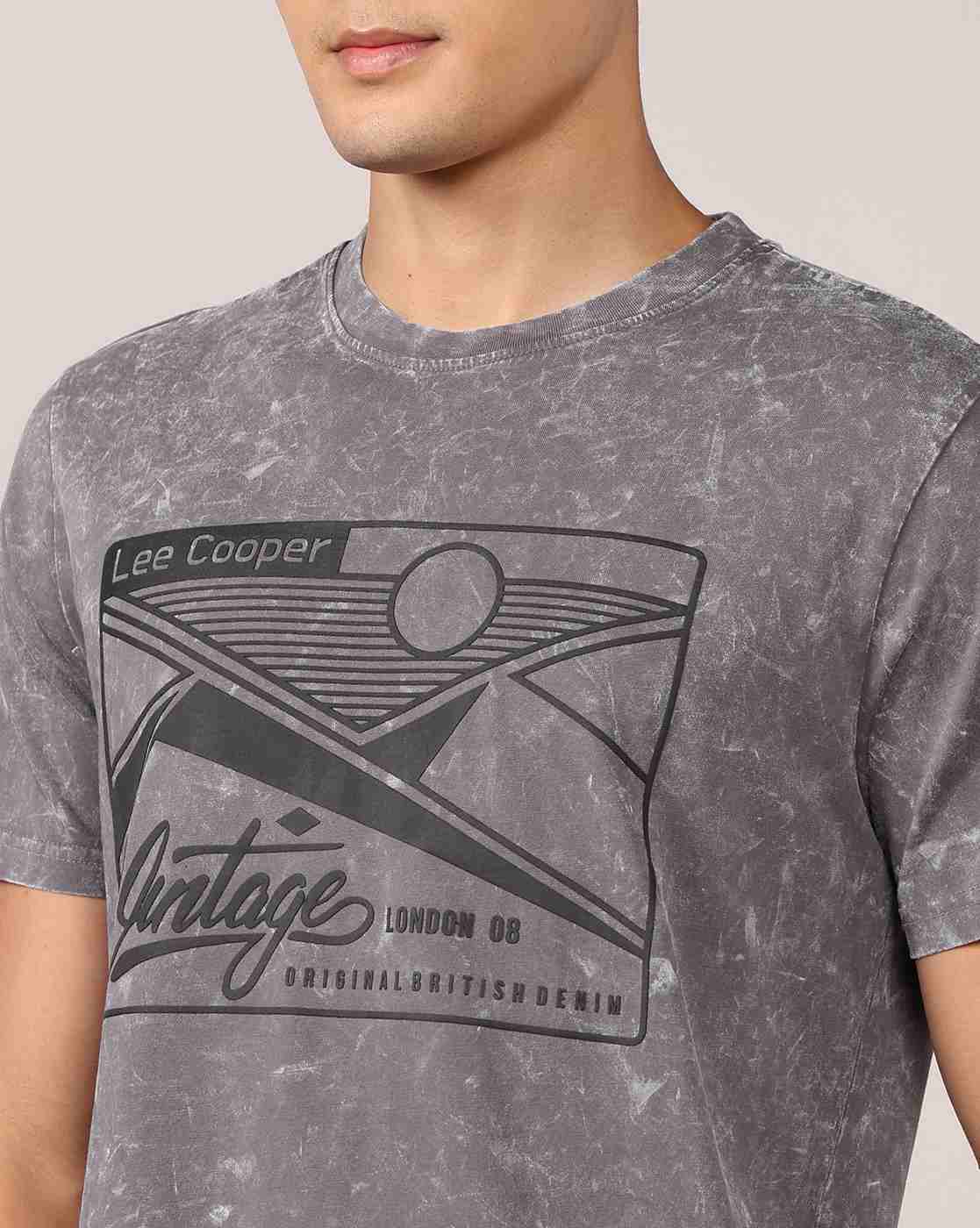 Lee Cooper | Men Graphic Print Relaxed Fit Crew-Neck T-Shirt|5