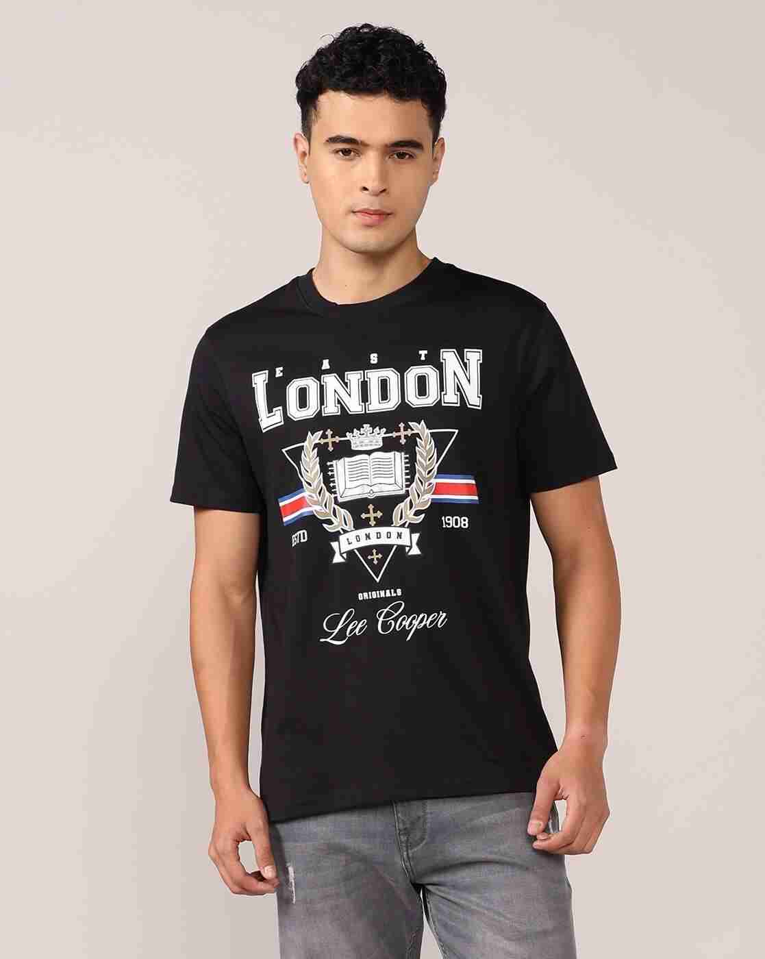 Lee Cooper | Men Logo Print Regular Fit Crew-Neck T-Shirt|0