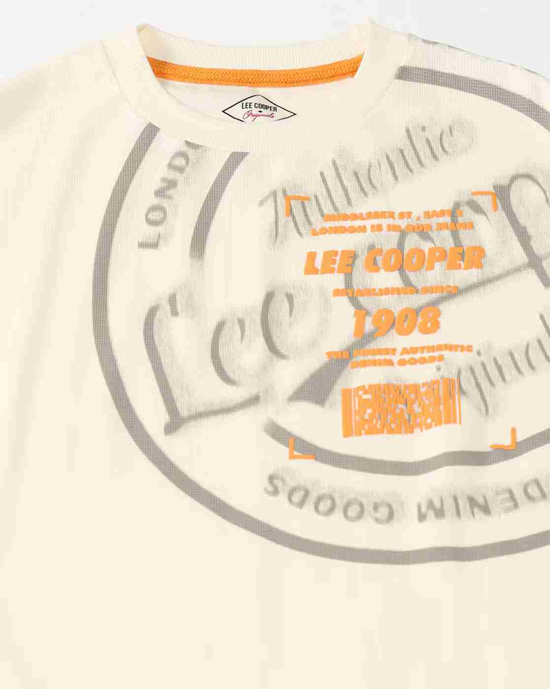 Lee Cooper | Men Brand Print Oversized Fit Crew-Neck T-Shirt|5