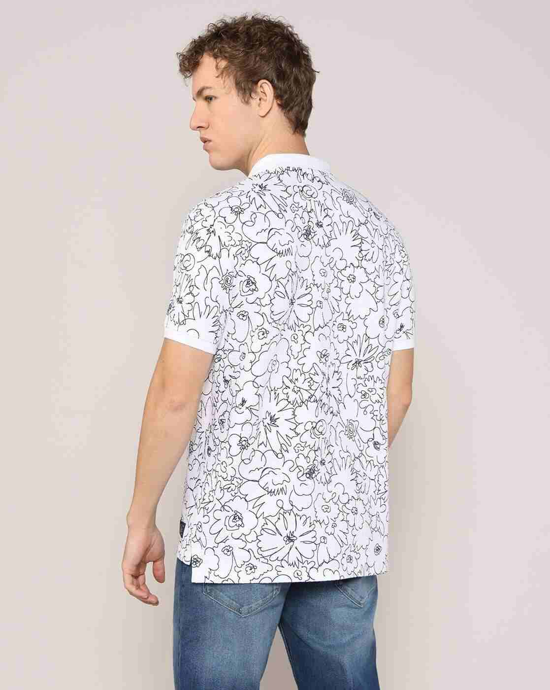 Lee Cooper | Men All-Over Floral Print Regular Fit Polo T-Shirt|3