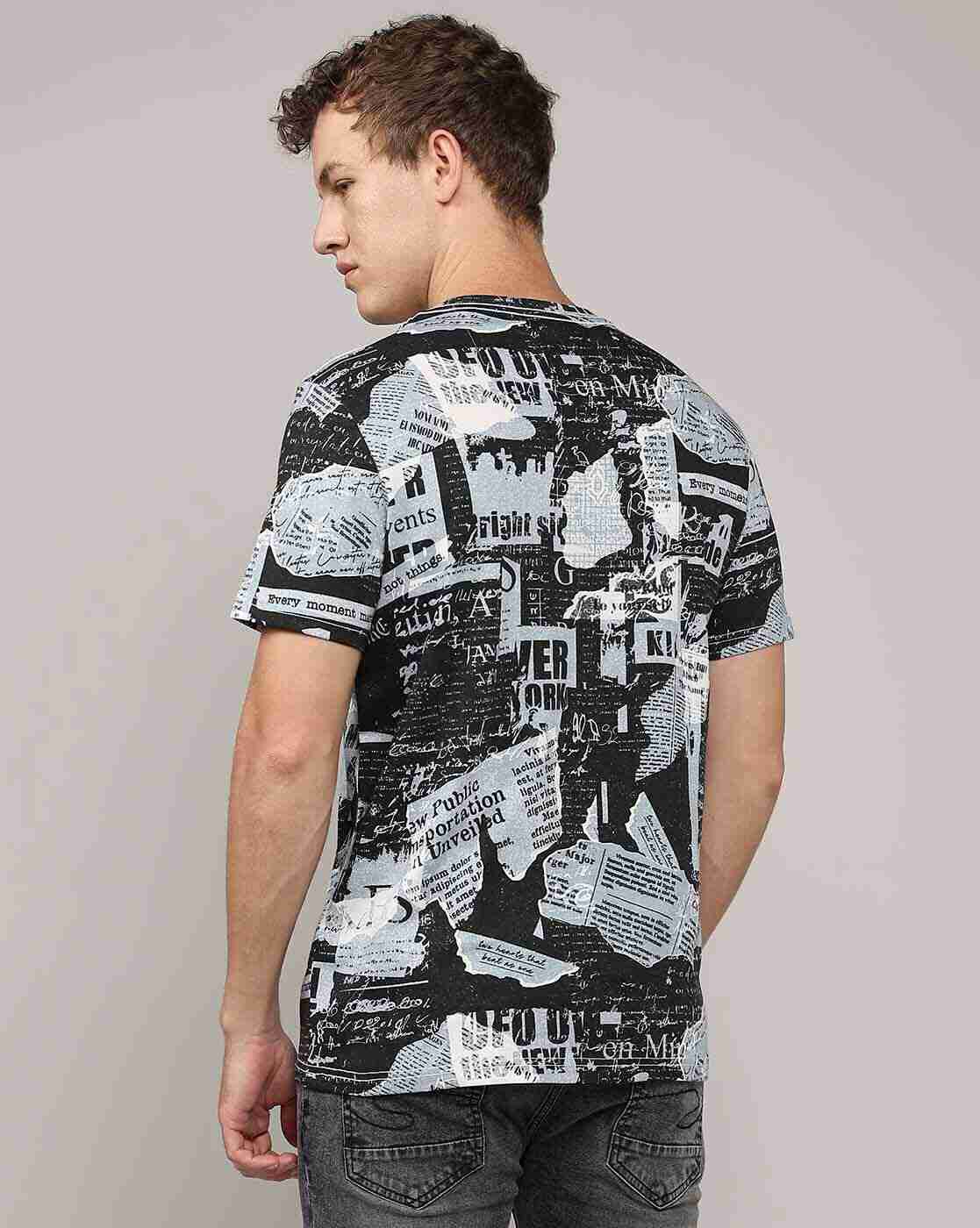 Lee Cooper | Men Typographic Print Regular Fit Crew-Neck T-Shirt|2