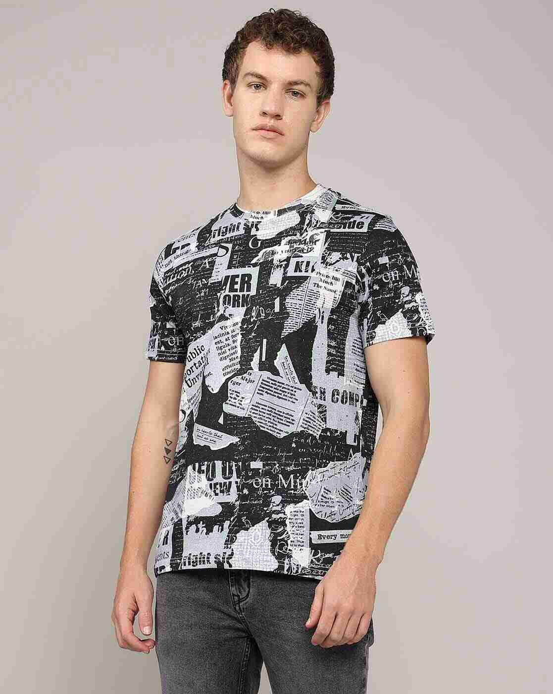 Lee Cooper | Men Typographic Print Regular Fit Crew-Neck T-Shirt|3