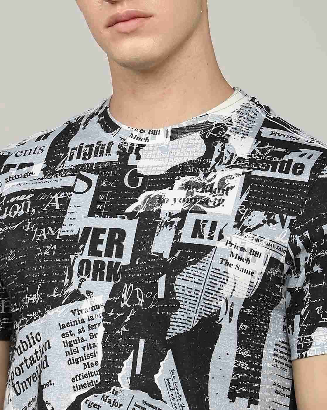 Lee Cooper | Men Typographic Print Regular Fit Crew-Neck T-Shirt|5