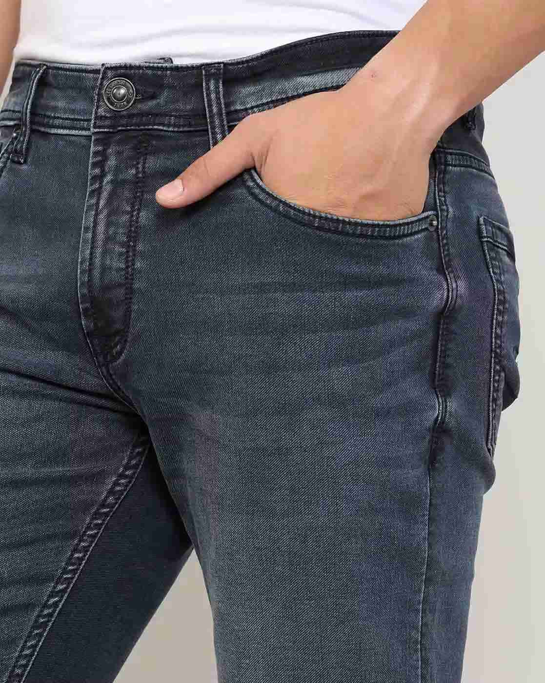 Lee Cooper | Men Lightly Washed Straight Jeans|4