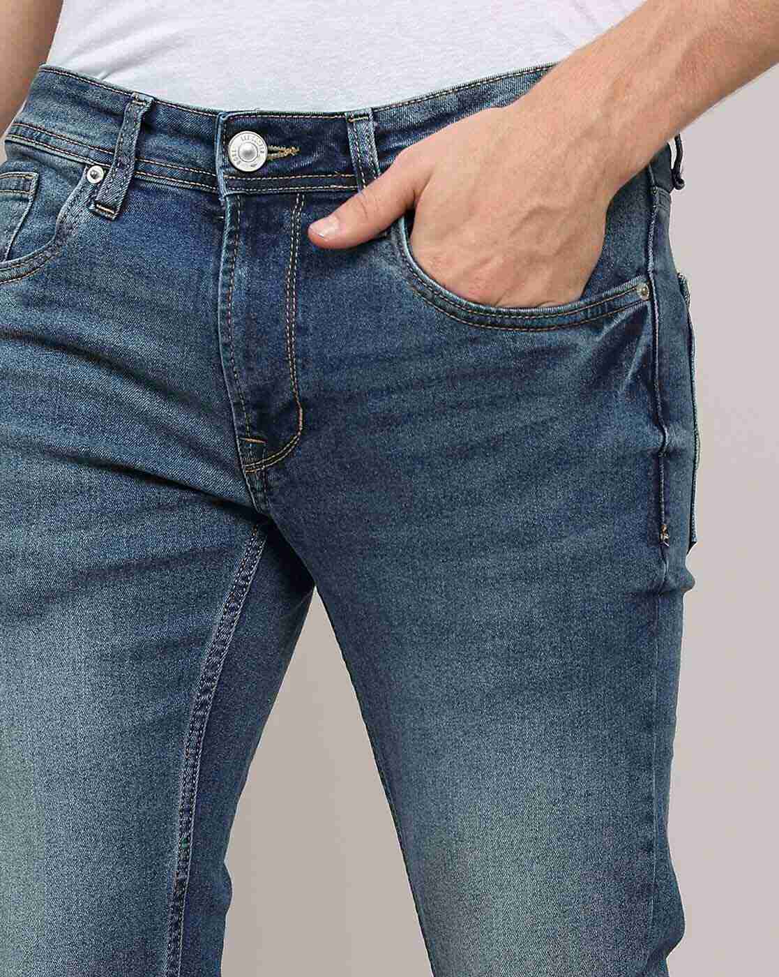 Lee Cooper | Men Mid-Wash Slim Fit Jeans|4