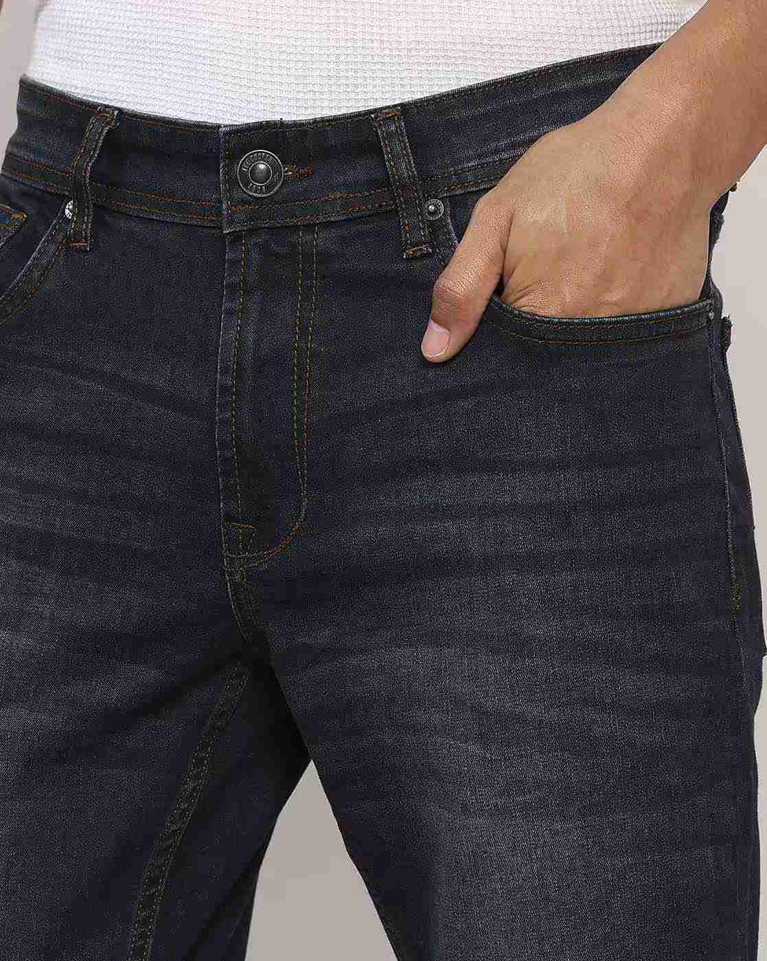 Lee Cooper | Men Lightly Washed Slim Fit Jeans|4