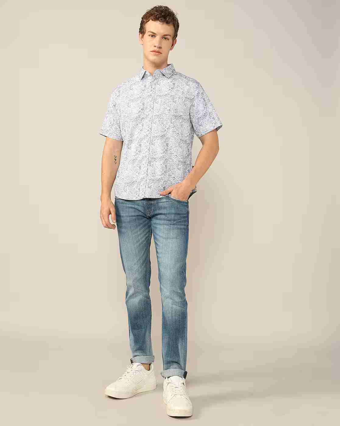 Lee Cooper | Men Geometric Print Resort Fit Shirt|4