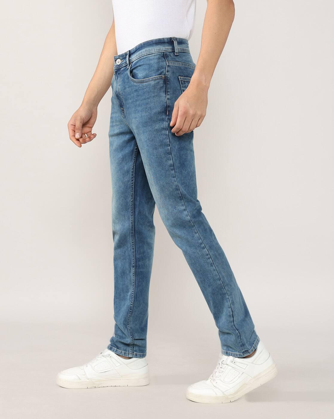 Lee Cooper | Men Heavily Washed Straight Jeans|1