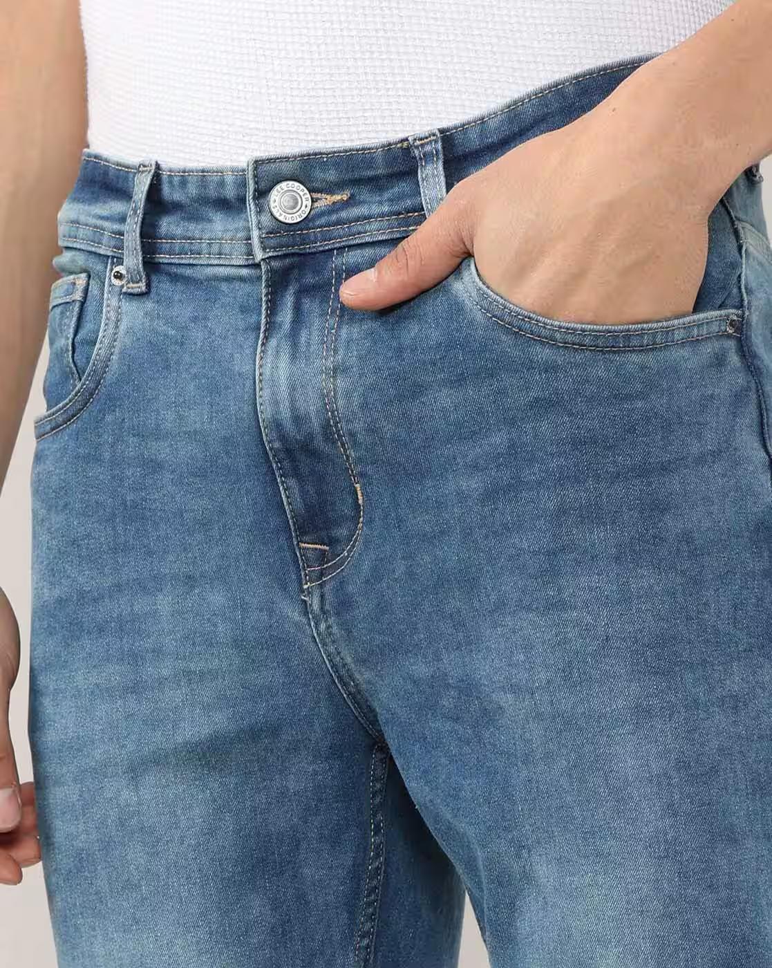 Lee Cooper | Men Heavily Washed Straight Jeans|4