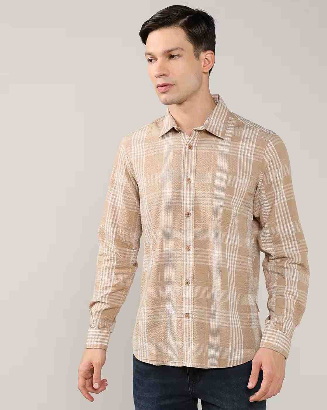Lee Cooper | Men Checked Regular Fit Shirt with Patch Pocket|4