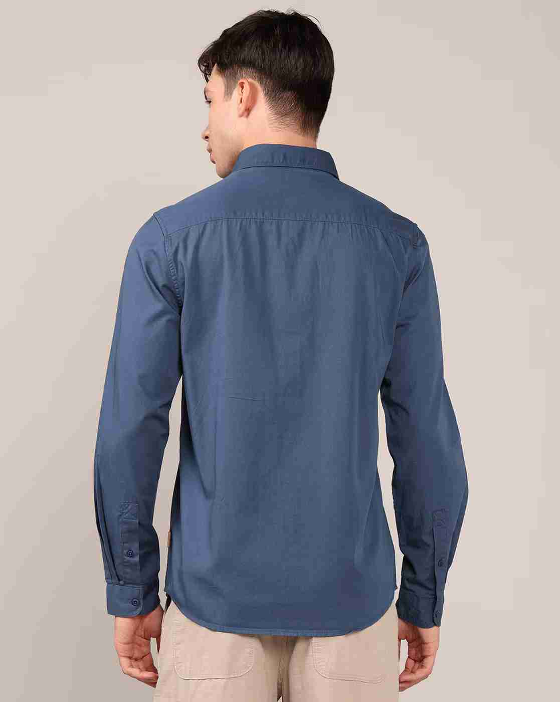 Lee Cooper | Men Regular Fit Shirt with Patch Pockets|3