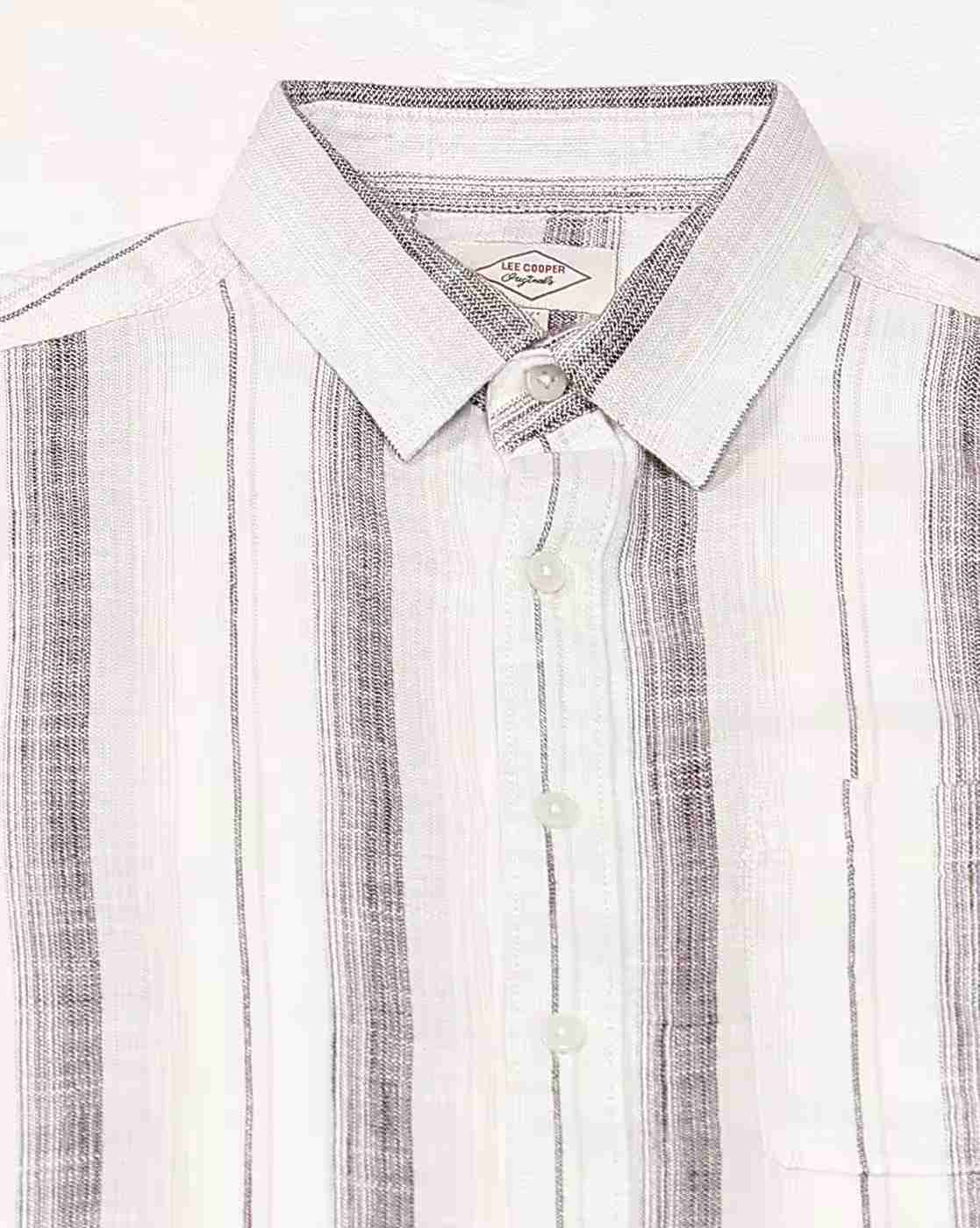 Lee Cooper | Men Striped Resort Regular Fit Shirt with Patch Pocket|6