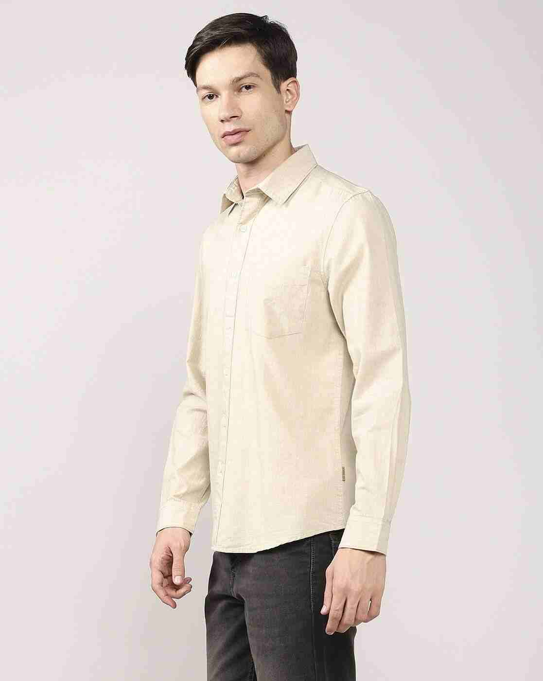 Lee Cooper | Men Regular Fit Shirt with Patch Pocket|1