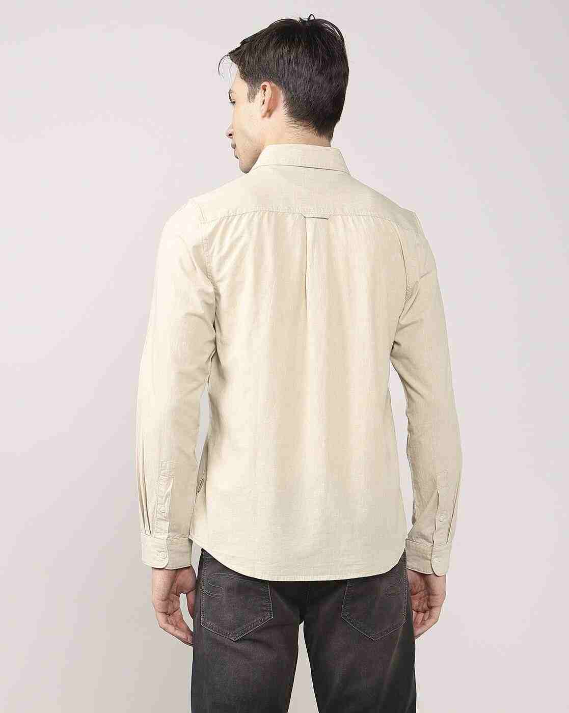 Lee Cooper | Men Regular Fit Shirt with Patch Pocket|2