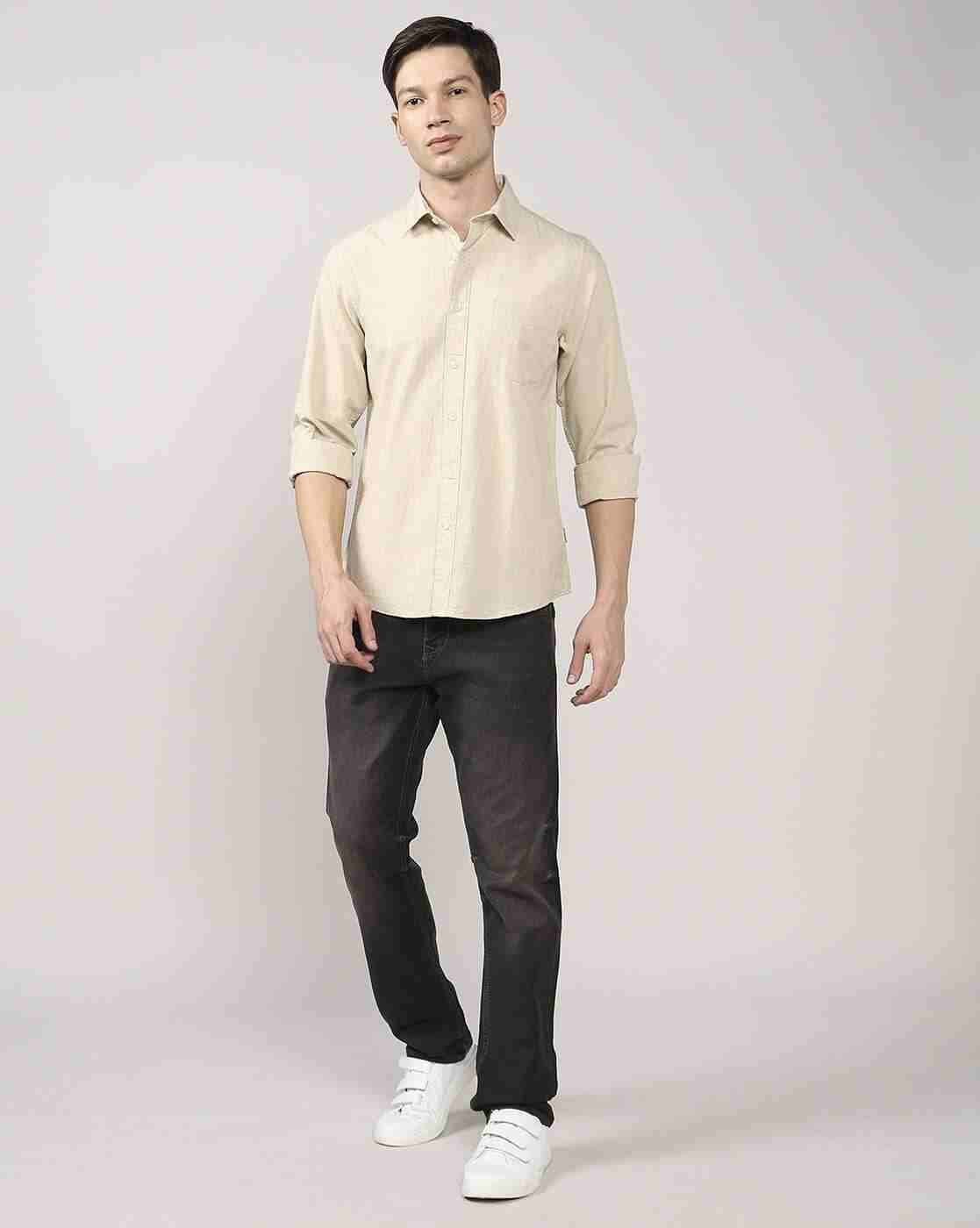 Lee Cooper | Men Regular Fit Shirt with Patch Pocket|3