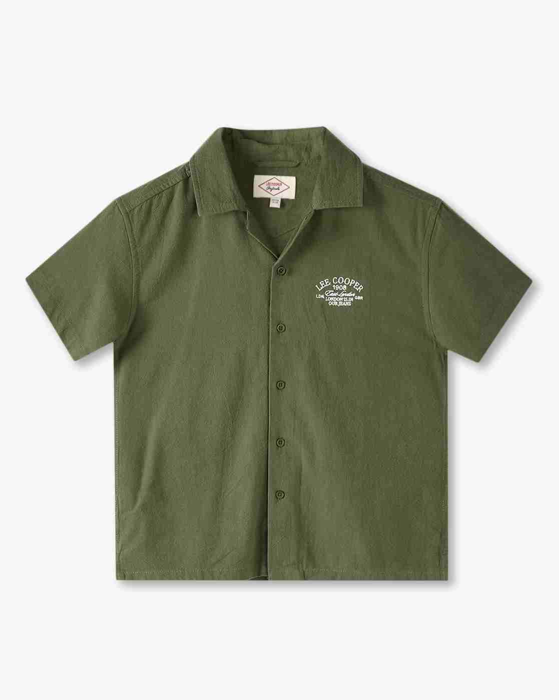 Boys Logo Embroidered Relaxed Fit Shirt