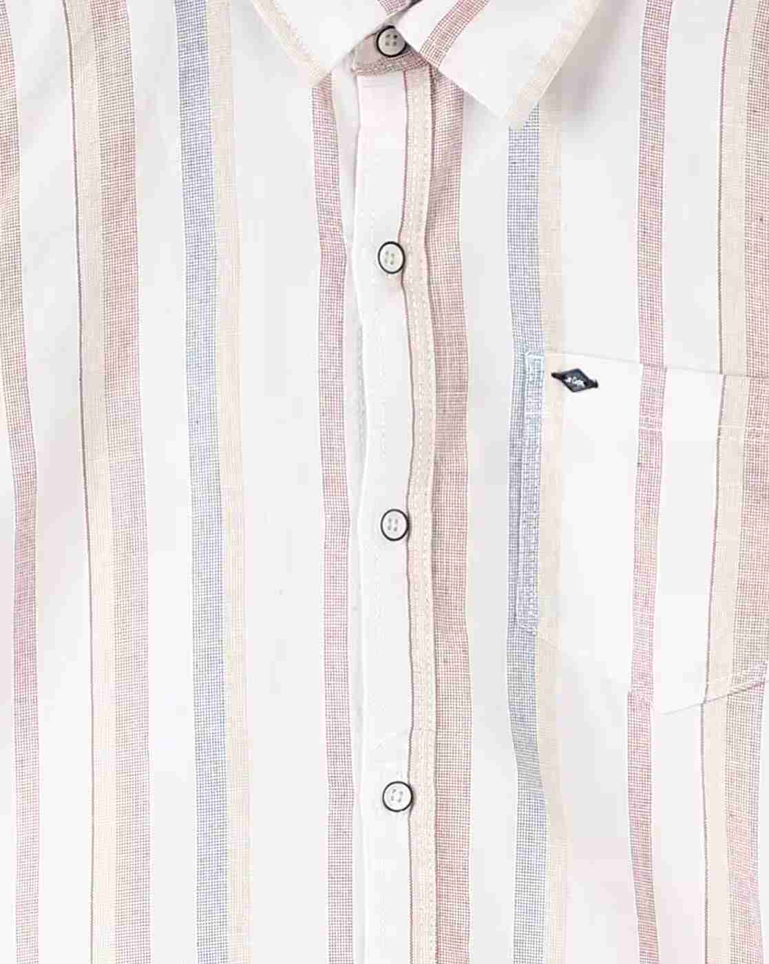 Lee Cooper | Boys Striped Slim Fit Shirt with Patch Pocket|2