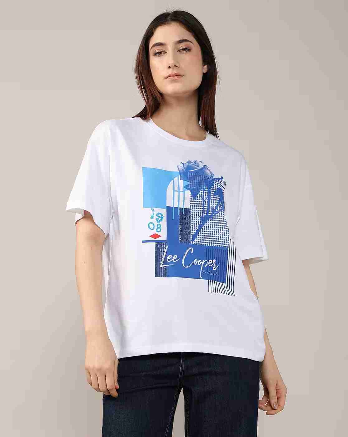 Lee Cooper | Women Floral Print Regular Fit Crew-Neck T-Shirt|0