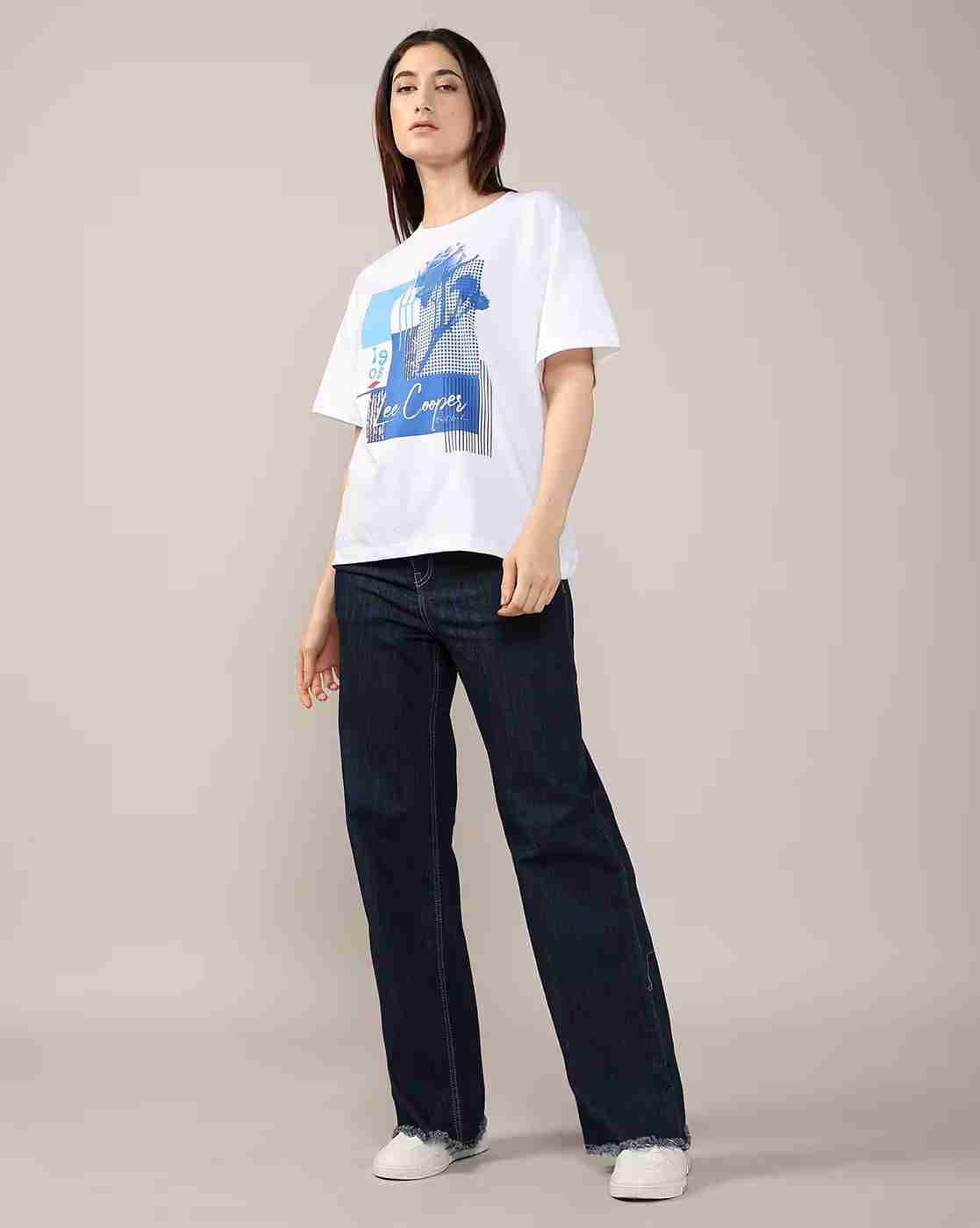 Lee Cooper | Women Floral Print Regular Fit Crew-Neck T-Shirt|3