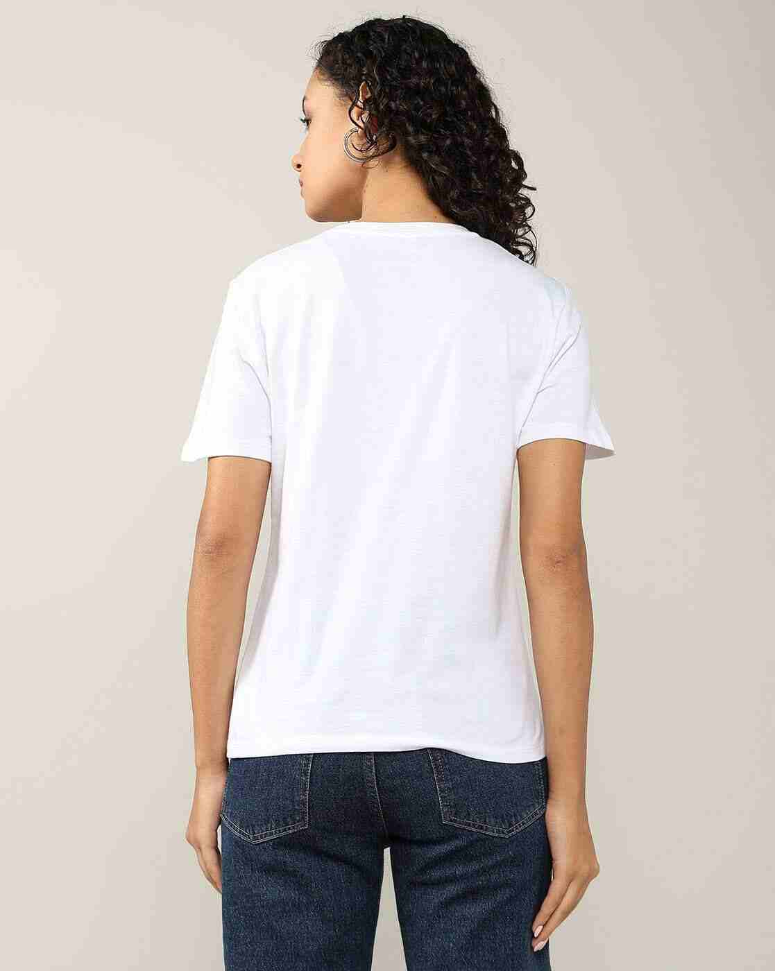 Lee Cooper | Women Brand Print Regular Fit Crew-Neck T-Shirt|2