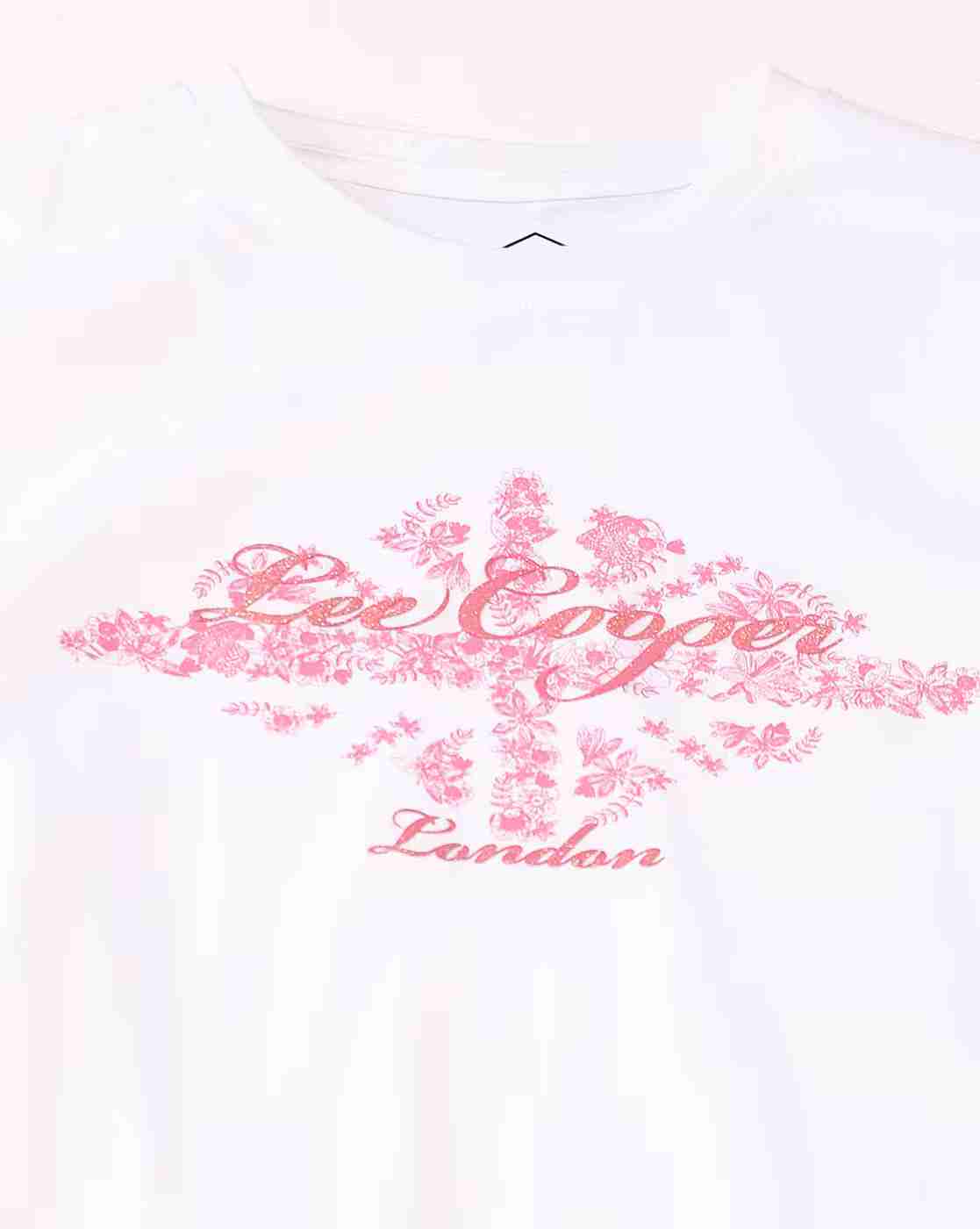 Lee Cooper | Women Brand Print Regular Fit Crew-Neck T-Shirt|5