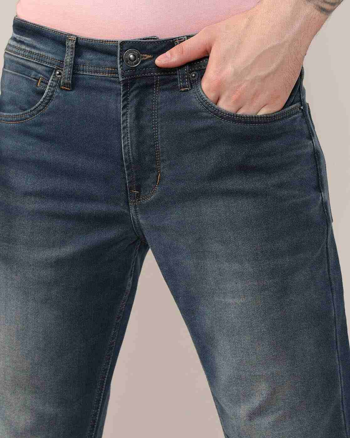 Lee Cooper | Men Lightly Washed Straight Jeans|4