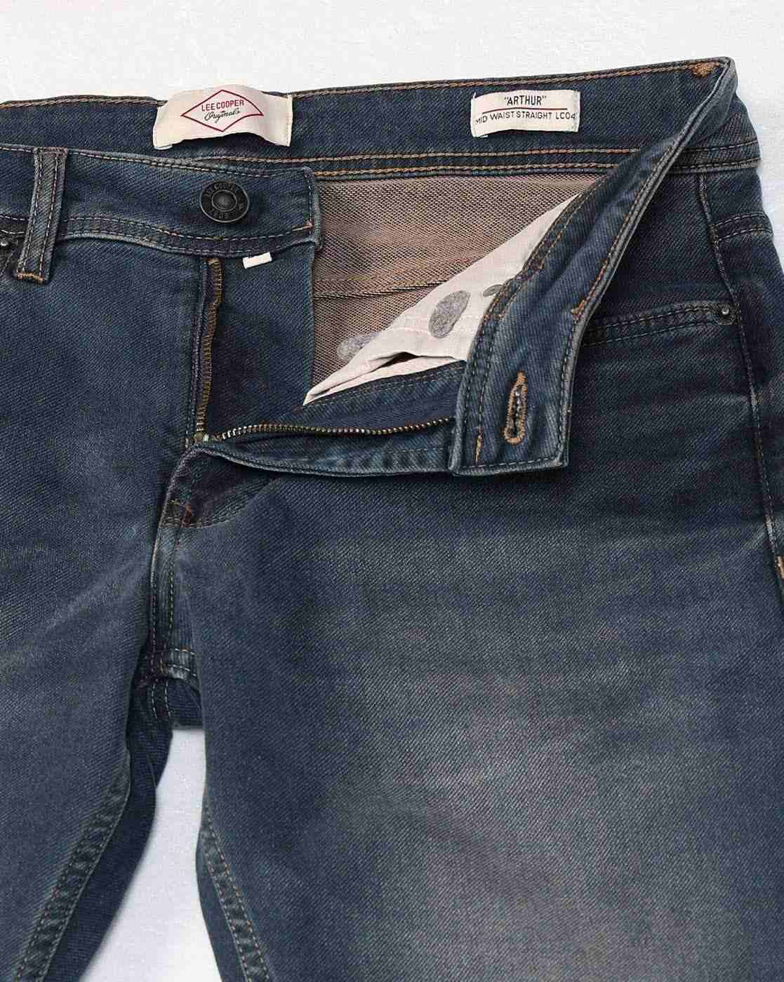 Lee Cooper | Men Lightly Washed Straight Jeans|5
