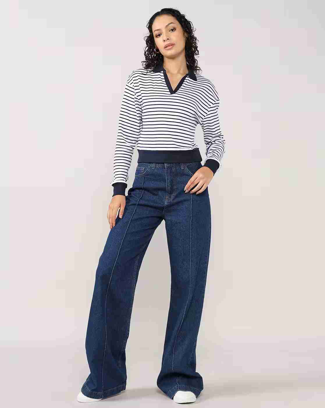 Lee Cooper | Women Striped Regular Fit Polo T-Shirt|3