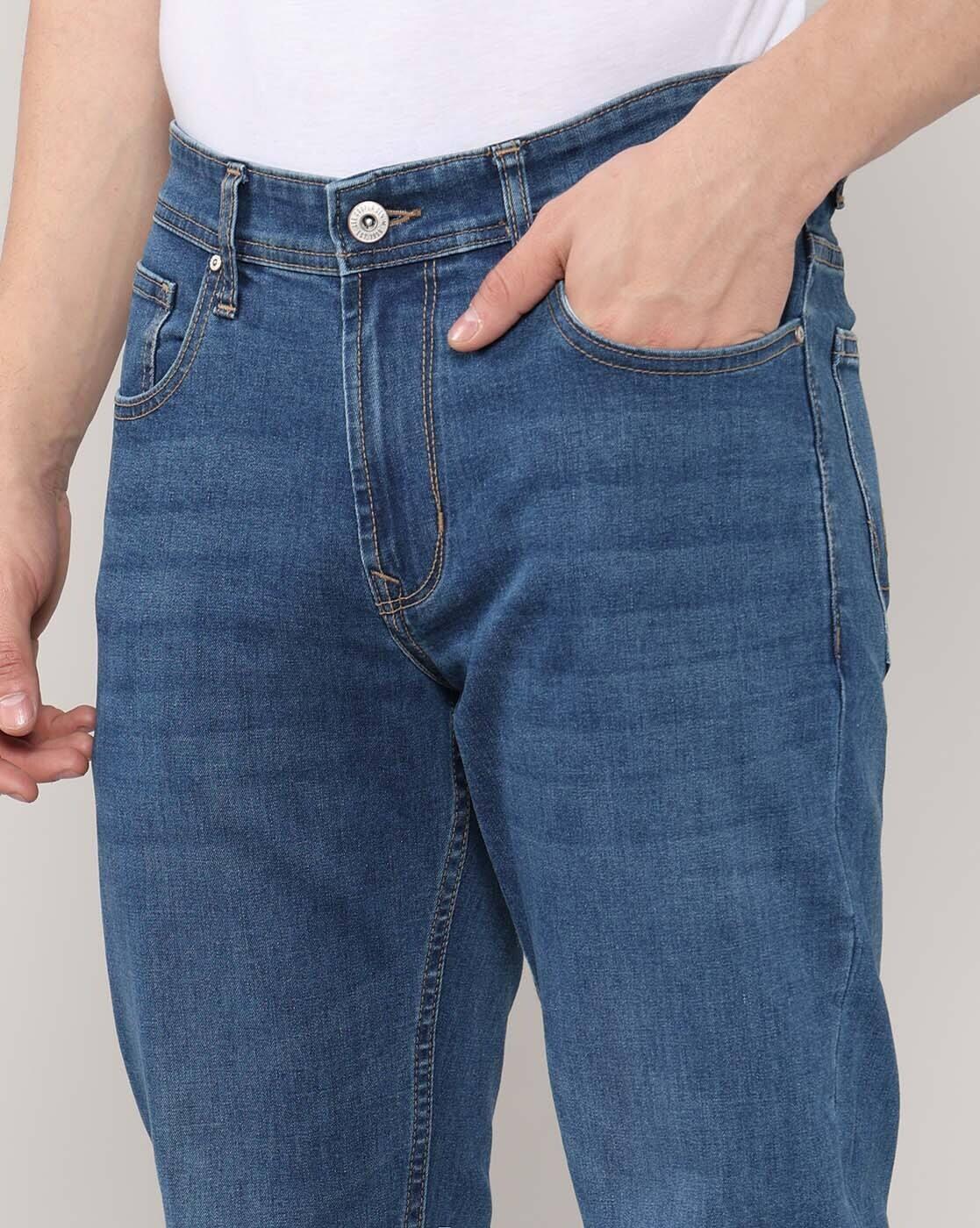 Lee Cooper | Men Lightly Washed Straight Jeans|4