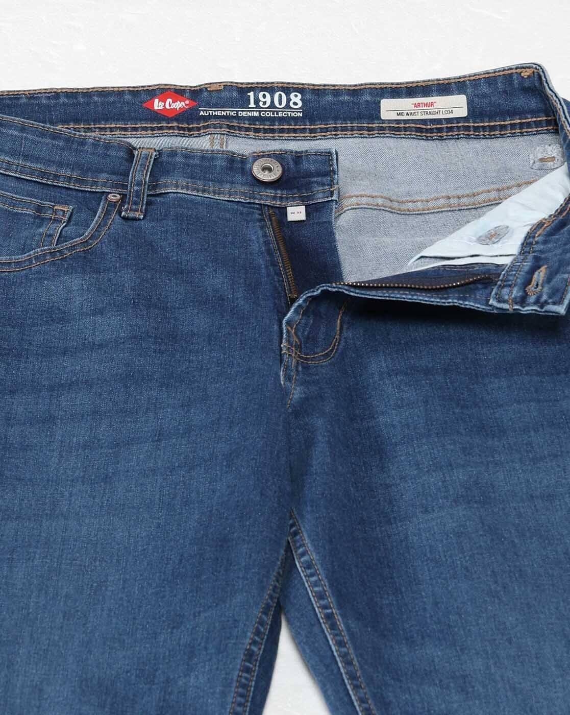 Lee Cooper | Men Lightly Washed Straight Jeans|5